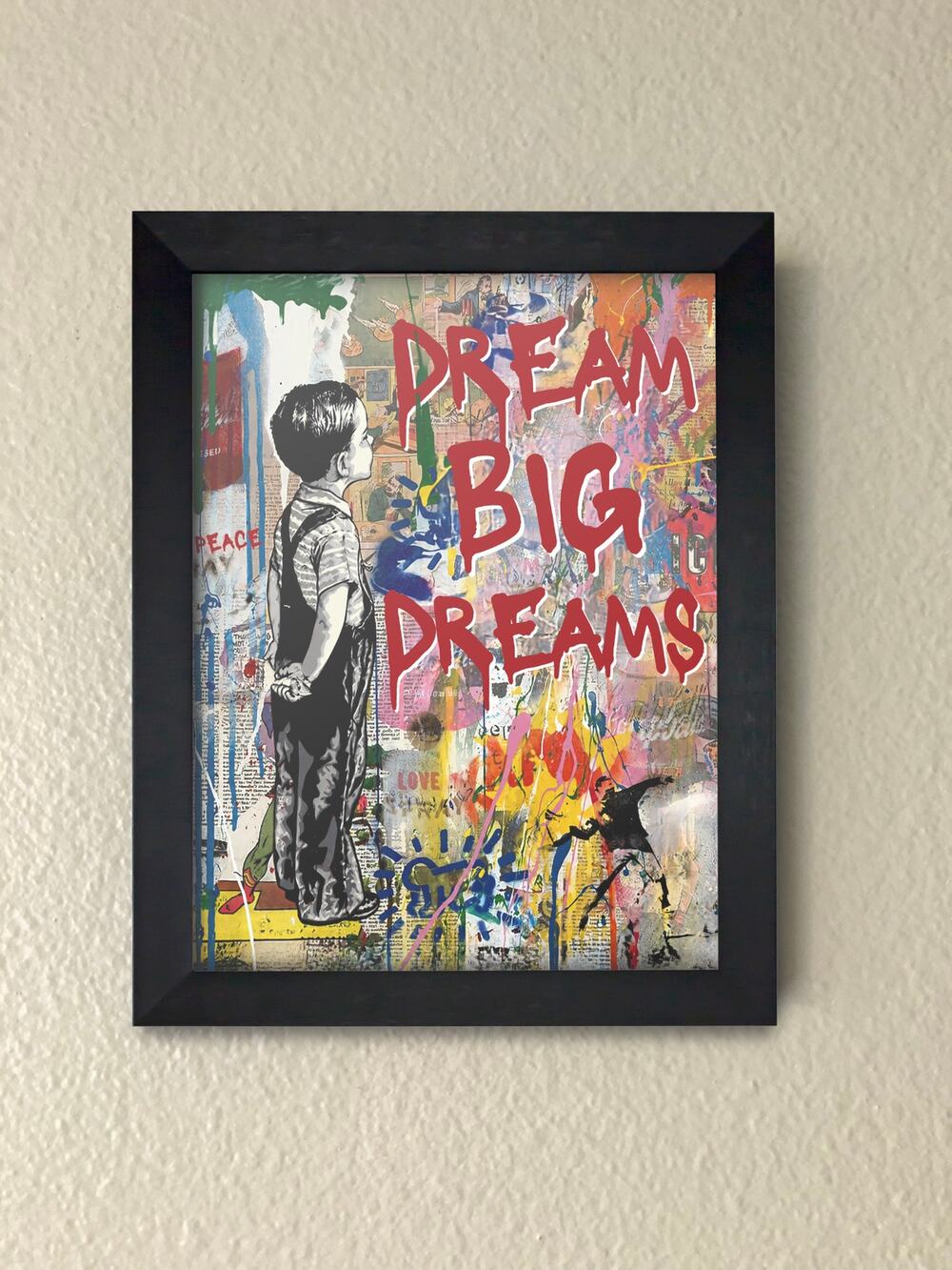 Dream Big Dreams Motivational Framed Wall Art